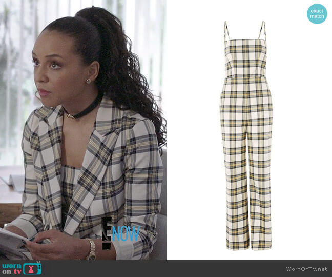 Topshop Checked Bustier Jumpsuit worn by Shaun (Carra Patterson) on The Arrangement