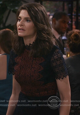 Leslie’s two tone lace dress on Living Biblically