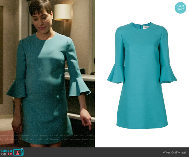 Valentino Bell Sleeve Dress worn by Lucca Quinn (Cush Jumbo) on The Good Fight