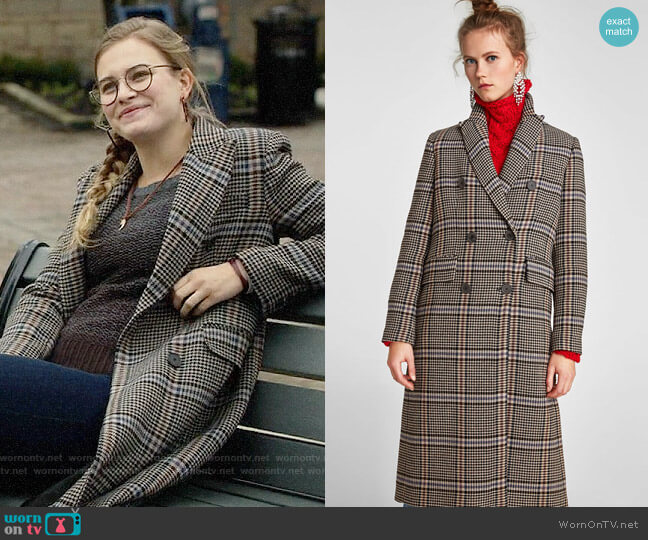 Zara Oversized Check Coat