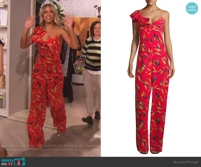 Amur Brielle Floral Silk Jumpsuit worn by Eve on The Talk