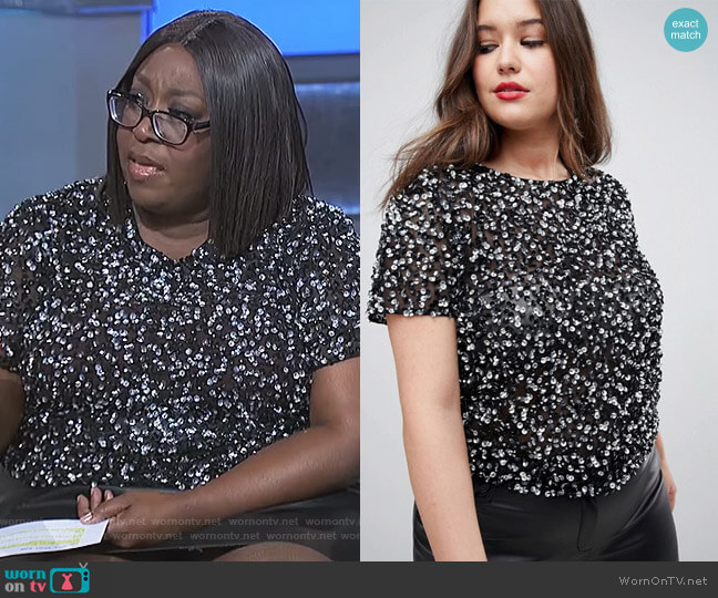 Asos T-Shirt with Sequin Embellishment worn by Loni Love on The Real