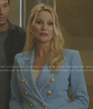 Alexis’s blue double breasted blazer on Dynasty