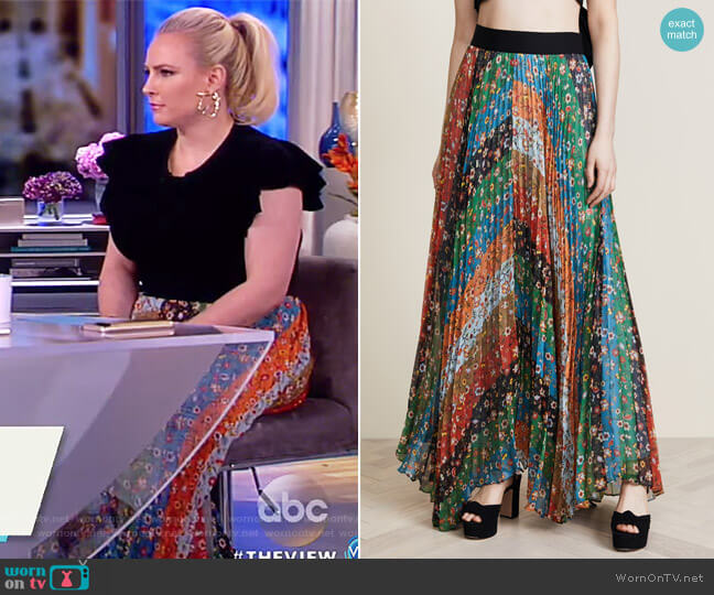 Alice + Olivia Katz Maxi Skirt worn by Meghan McCain on The View