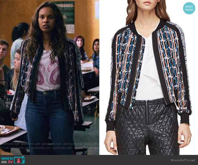 BCBGMAXAZRIA Harrison Jacket worn by Jessica Davis (Alisha Boe) on 13 Reasons Why