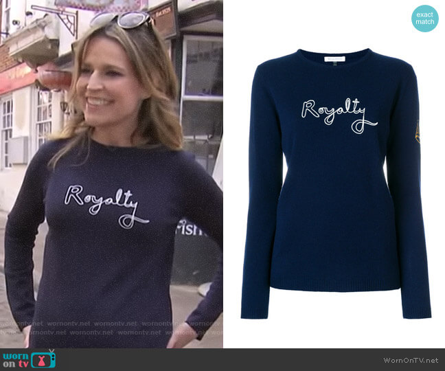 Bella Freud Royalty sweater worn by Savannah Guthrie on Today