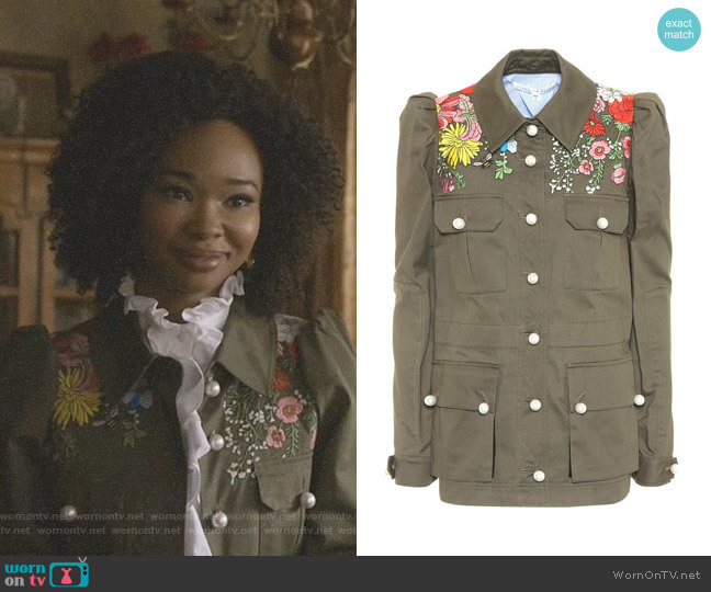 Veronica Beard Huxley Jacket worn by Monica Colby (Wakeema Hollis) on Dynasty