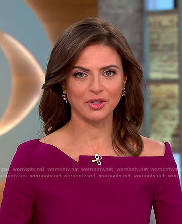 Bianna’s purple asymmetric top on CBS This Morning