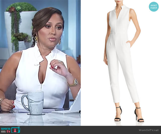 Black Halo Antoinette Jumpsuit worn by Adrienne Houghton on The Real