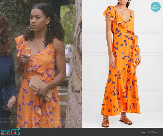 Borgo de Nor Isadora Maxi Dress worn by Maggie Pierce (Kelly McCreary) on Greys Anatomy