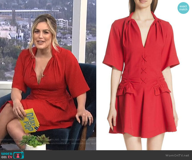 Carven Robe Courte Lace-Up Dress worn by Carissa Loethen Culiner on E! News