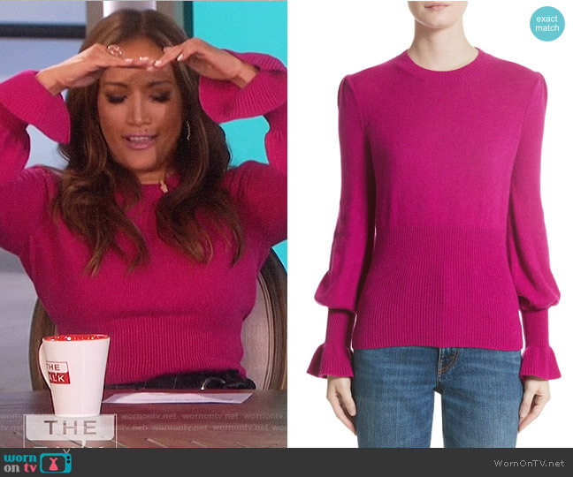 Co Flare Cuff Alpaca Blend Sweater worn by Carrie Inaba on The Talk