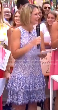 Dylan’s blue lace tiered dress on Today