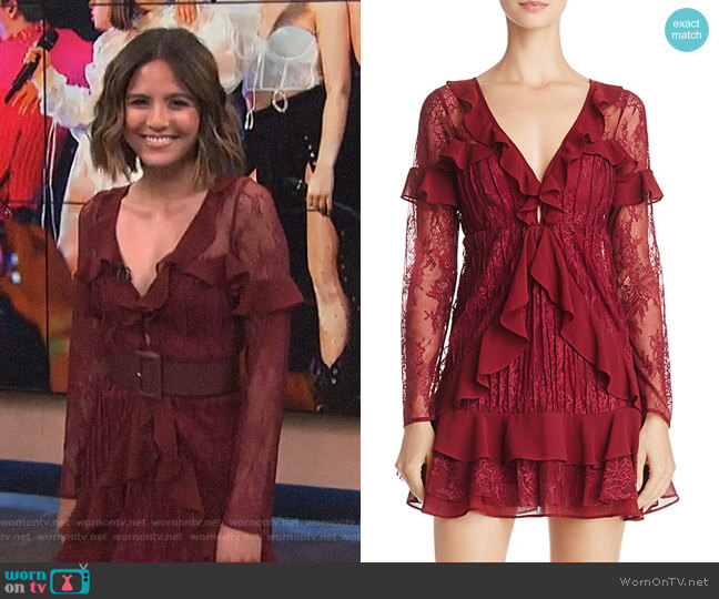 For Love & Lemons Daphne Lace Dress worn by Erin Lim on E! News