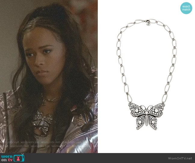 Gucci Butterfly Crystal-Embellished Necklace worn by Tiana Brown (Serayah McNeill) on Empire