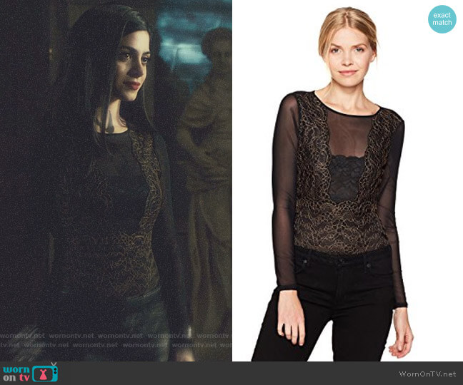 Guess Emma Lace Bodysuit worn by Isabelle Lightwood (Emeraude Toubia ) on Shadowhunters