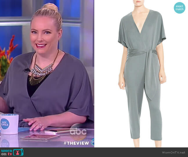 Halston Heritage Cropped V-neck Jumpsuit worn by Meghan McCain on The View