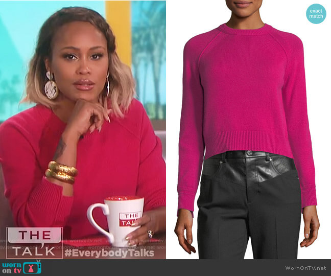 Helmut Lang Cashmere Crop Sweater worn by Eve on The Talk