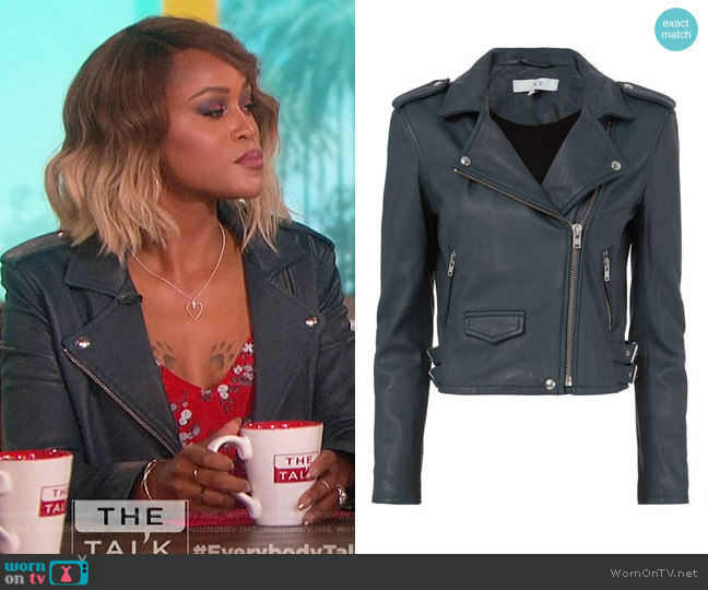 IRO Ashville Leather Moto Jacket worn by Eve on The Talk