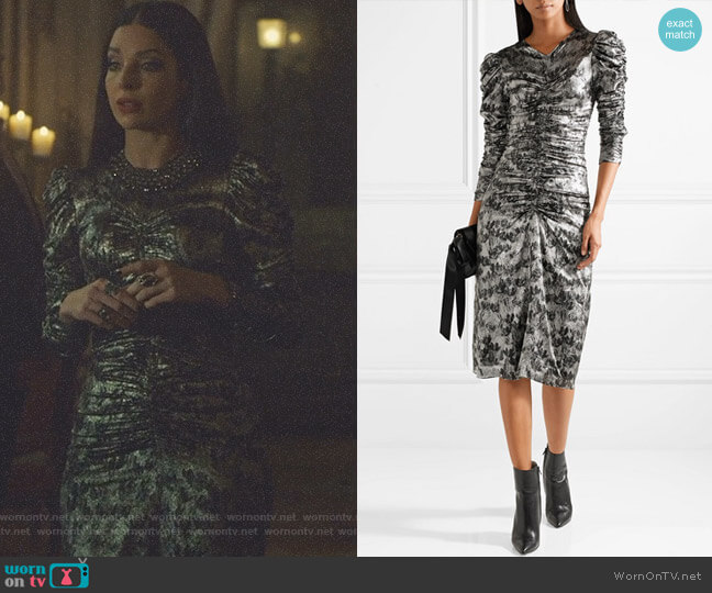 Isabel Marant Damia Midi Dress worn by Lilith (Anna Hopkins) on Shadowhunters
