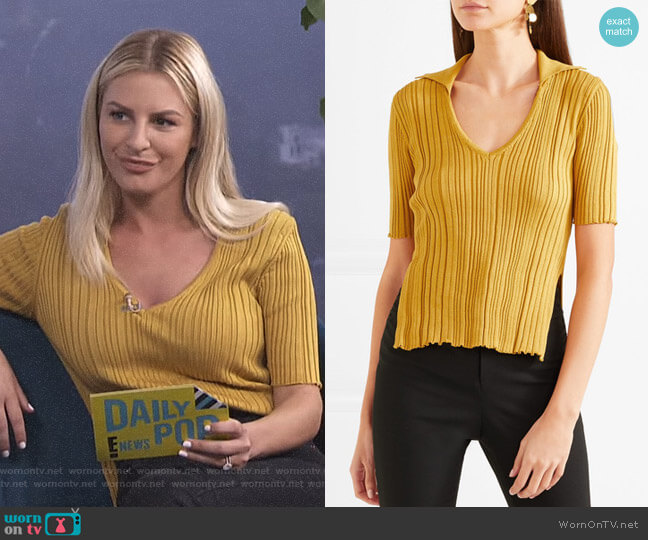 Jacquemus Marinheiro Ribbed Cotton Sweater worn by Morgan Stewart on E! News