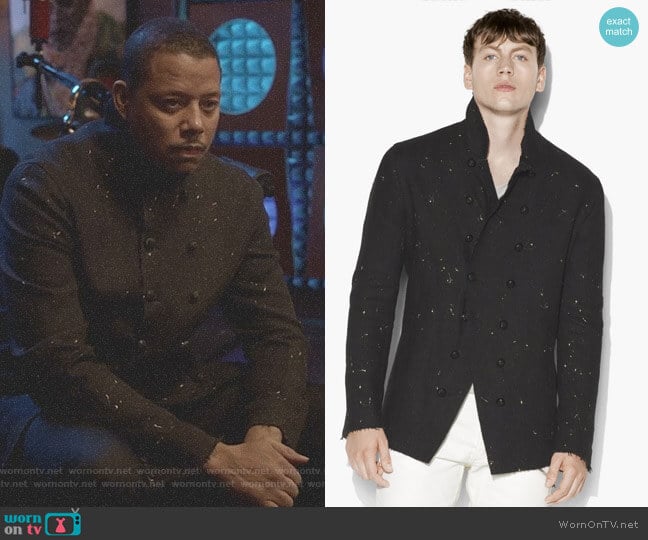 John Varvatos Paint Splatter Jacket worn by Lucious Lyon (Terrence Howard) on Empire