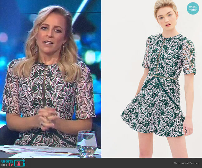 Keepsake Wild Things Lace Dress worn by Carrie Bickmore on The Project