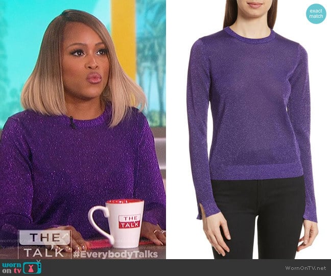 Kenzo Metallic Knit Sweater worn by Eve on The Talk
