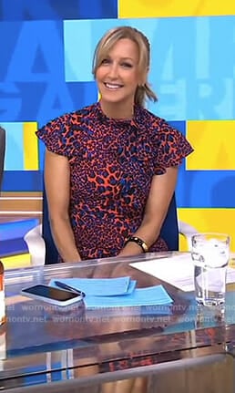 Lara’s ruffled leopard print dress on Good Morning America