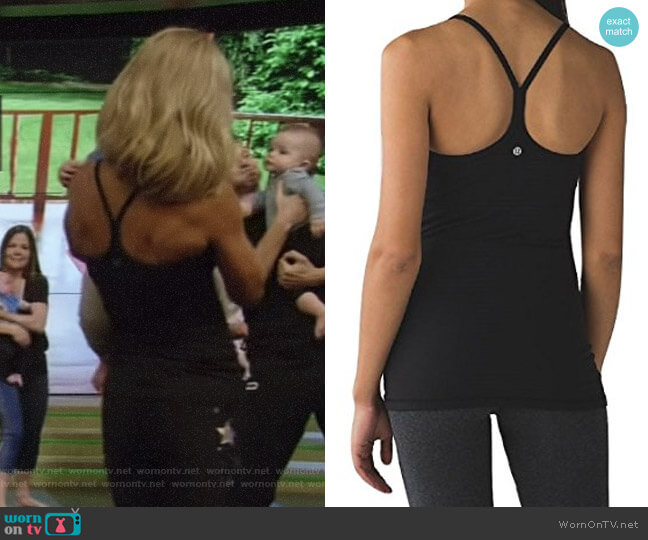 Lululemon Power Y Tank worn by Kelly Ripa on Live with Kelly and Mark
