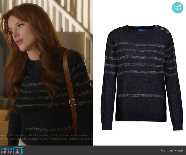 M.I.H Jeans Sophia Sweater worn by Paige Townsen (Bella Thorne) on Famous in Love