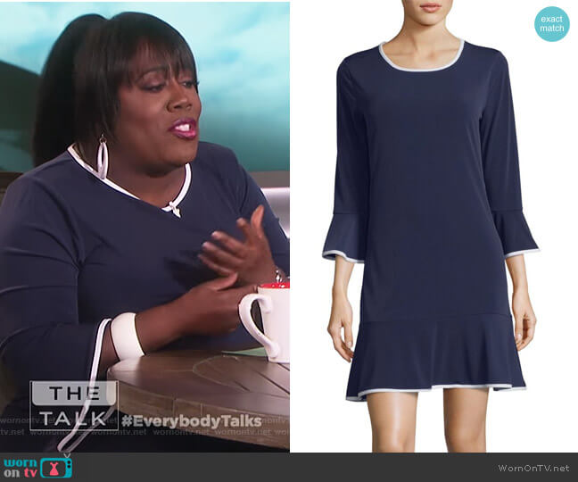 MICHAEL Michael Kors Bell-Sleeve Dress worn by Sheryl Underwood on The Talk
