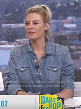 Morgan’s western denim shirt on E! News Daily Pop