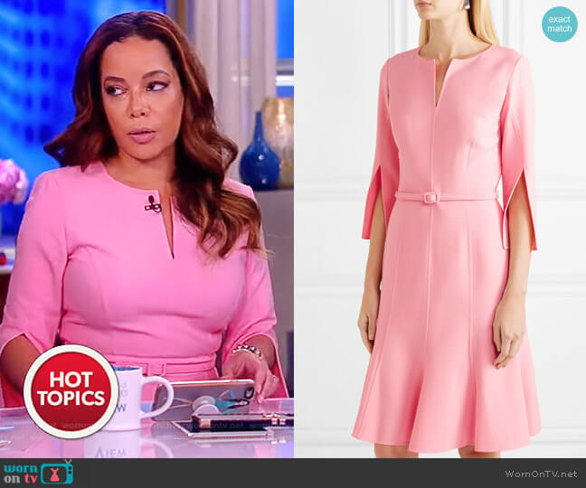 Oscar De La Renta Belted wool-blend dress worn by Sunny Hostin on The View