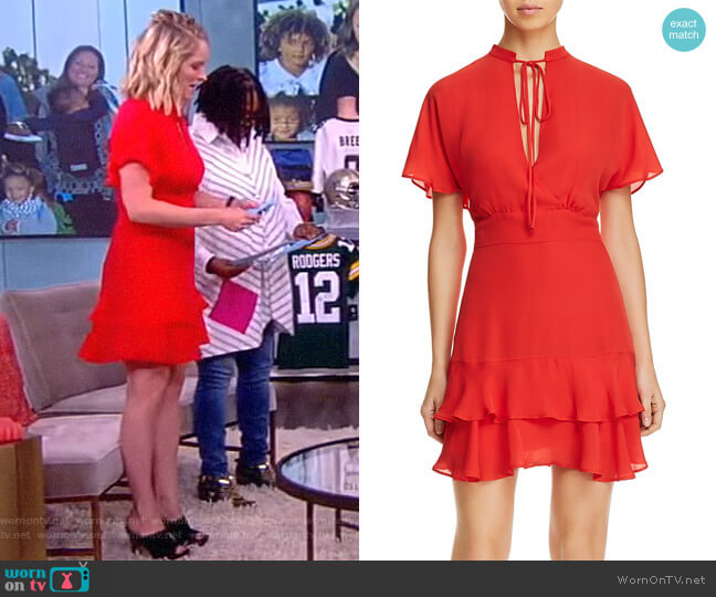 Parker Natalie Chiffon Dress worn by Sara Haines on The View