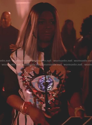 Porsha’s black eye embellished shirtdress on Empire