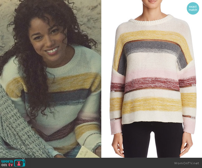 Rails Daphne Stripe Sweater worn by Maia Roberts (Alisha Wainwright ) on Shadowhunters