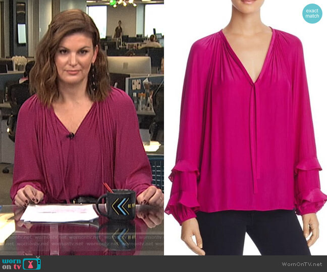 Ramy Brook Anna Ruffle-sleeve Top