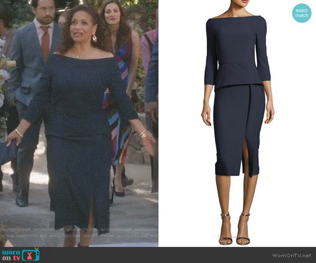 Roland Mouret Ardingly Dress worn by Catherine Avery (Debbie Allen) on Greys Anatomy