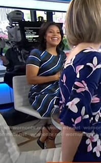 Sheinelle’s striped asymmetric dress on Today