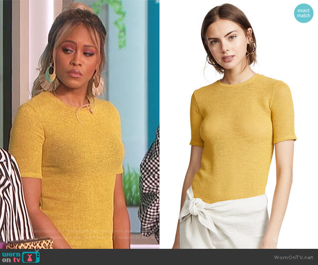 Simon Miller Enna Cotton-Blend T-Shirt worn by Eve on The Talk