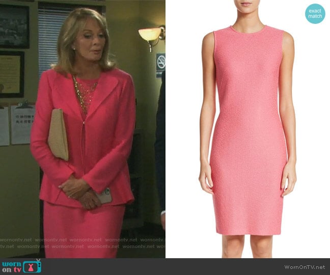 St John Collection Hannah Knit Sheath Dress worn by Melanie Jonas (Molly Burnett) on Days of our Lives