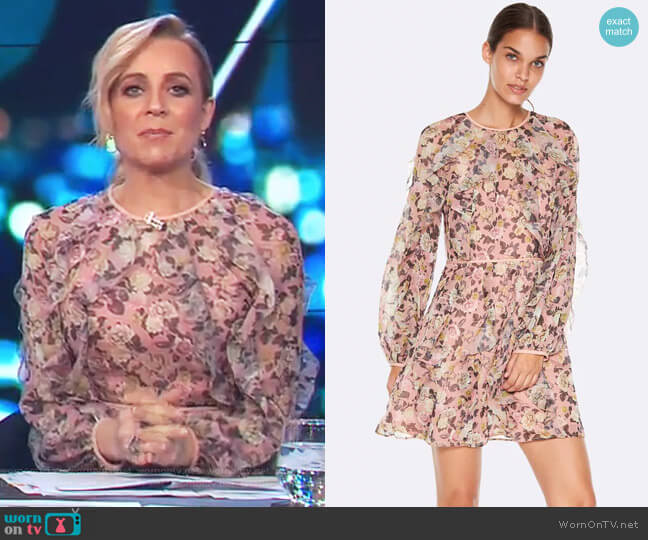 Talulah Playful L/S Mini Dress worn by Carrie Bickmore on The Project