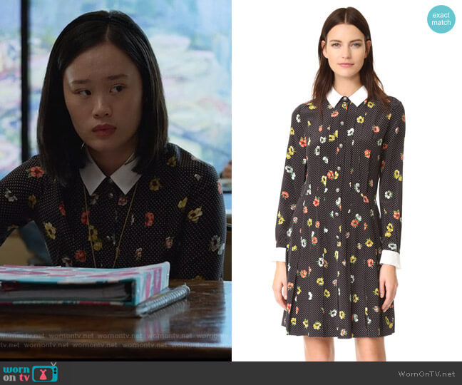 The Kooples Camelia Dots Dress worn by Courtney Crimsen (Michele Selene Ang) on 13 Reasons Why