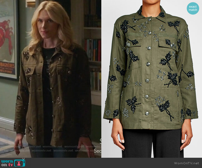The Kooples Embellished Cotton Jacket worn by Billy London (Claudia Lee) on Famous in Love