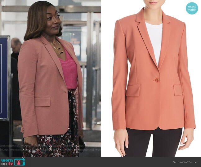 Theory Essential Stretch-Wool Blazer worn by Daisy Grant (Patina Miller) on Madam Secretary