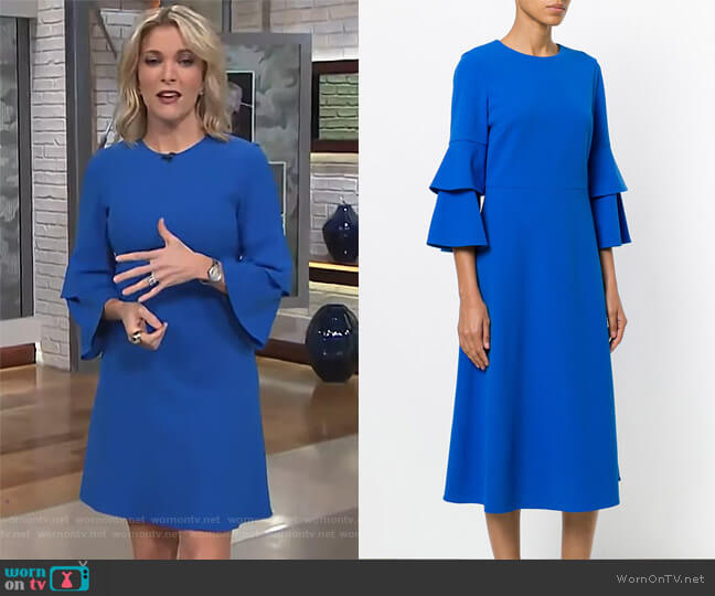 Tibi Crepe Bell-Sleeve Dress worn by Megyn Kelly on Today