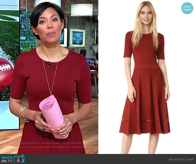 ALC Tracy Dress worn by Alex Wagner on CBS Mornings