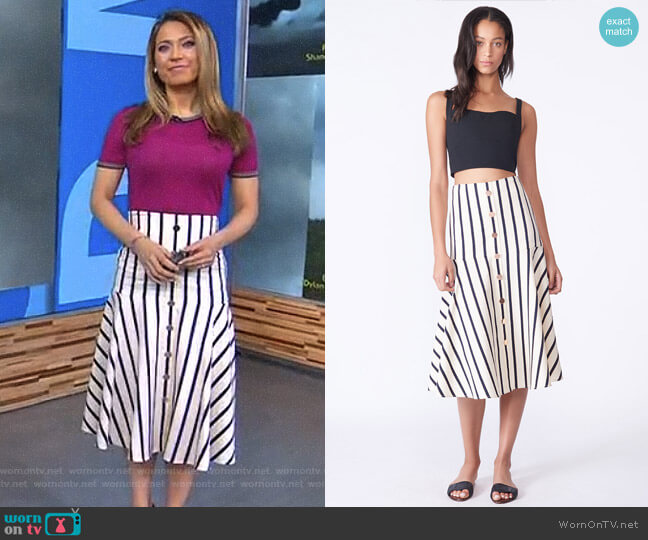 Veronica Beard Elena Skirt worn by Ginger Zee on Good Morning America