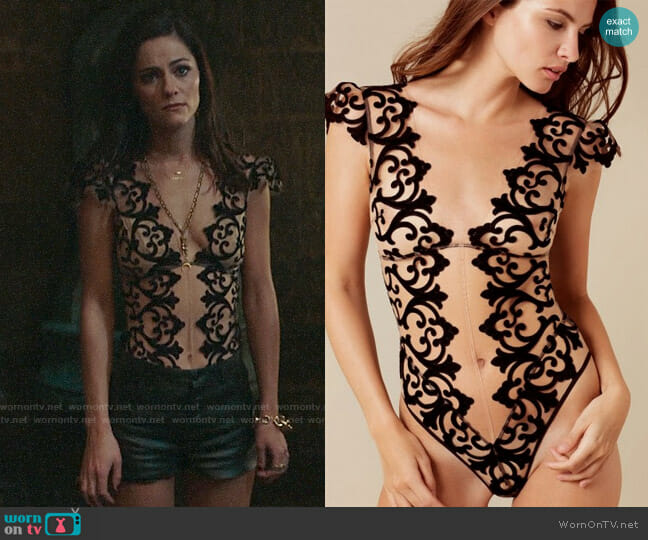Agent Provocateur Haylie Bodysuit worn by Princess Eleanor (Alexandra Park) on The Royals